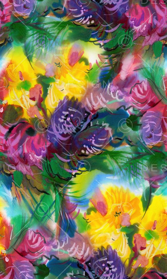 水彩抽象印花华亿平台图片