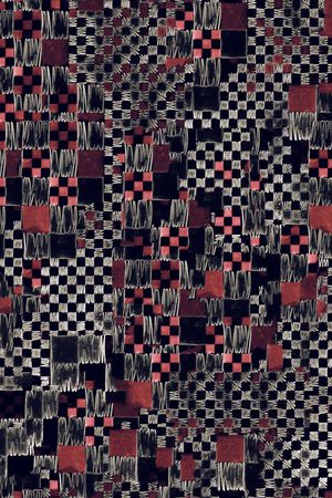 黑白格印花华亿平台图片