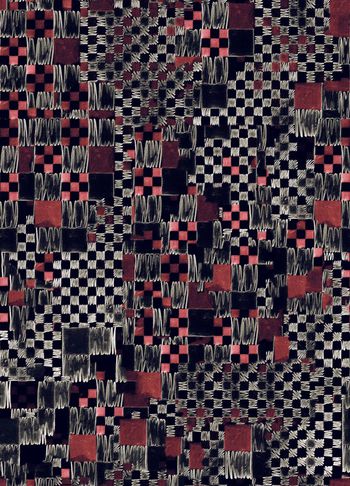 黑白格印花华亿平台图片