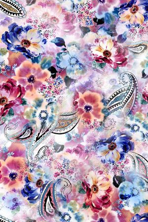 佩斯利印花华亿平台图片