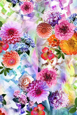 花卉印花华亿平台图片