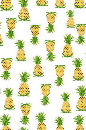 手绘 菠萝印花华亿平台图片