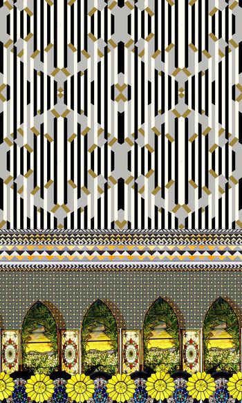 374734-彩色玻璃几何