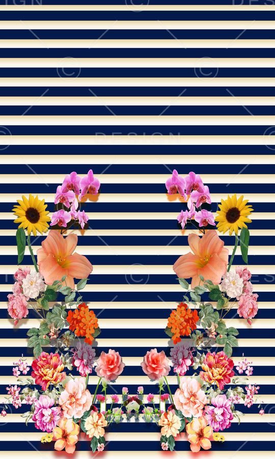 花卉印花华亿平台图片