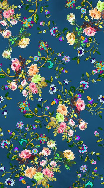 374807-欧式复古田园风格花卉古典花纹秋冬花