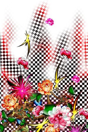 花卉印花华亿平台图片