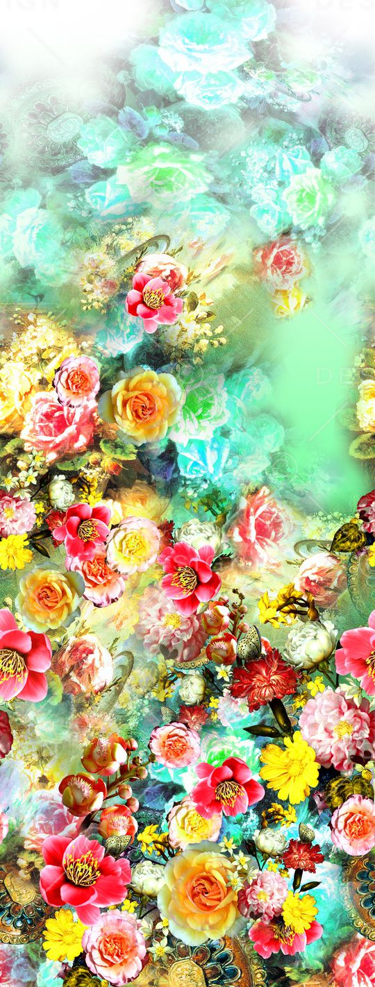 花卉印花华亿平台图片