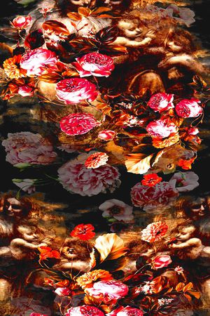 花卉印花华亿平台图片