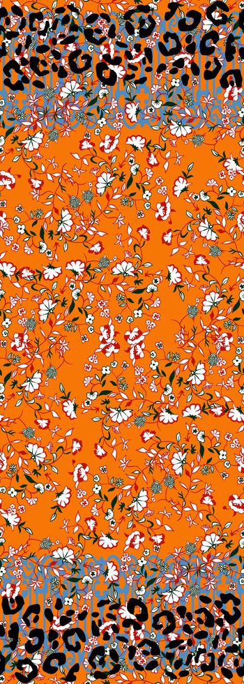 374896-定位豹纹花卉欧式花纹组合