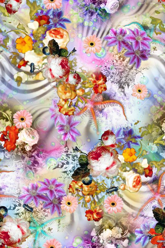 油画花印花华亿平台图片