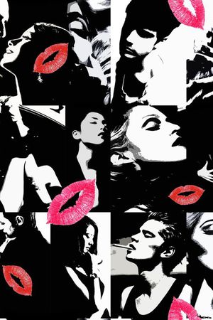 黑白 分割印花华亿平台图片