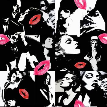 黑白 分割印花华亿平台图片