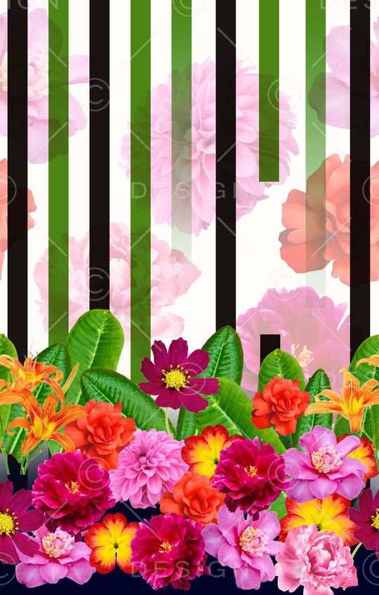 花卉印花华亿平台图片