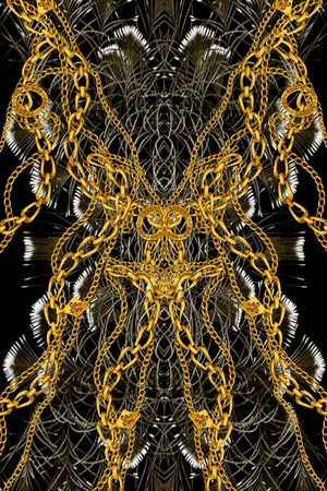 羽毛印花华亿平台图片