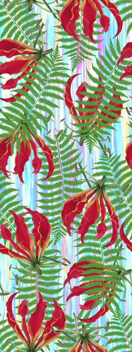 热带风情印花华亿平台图片