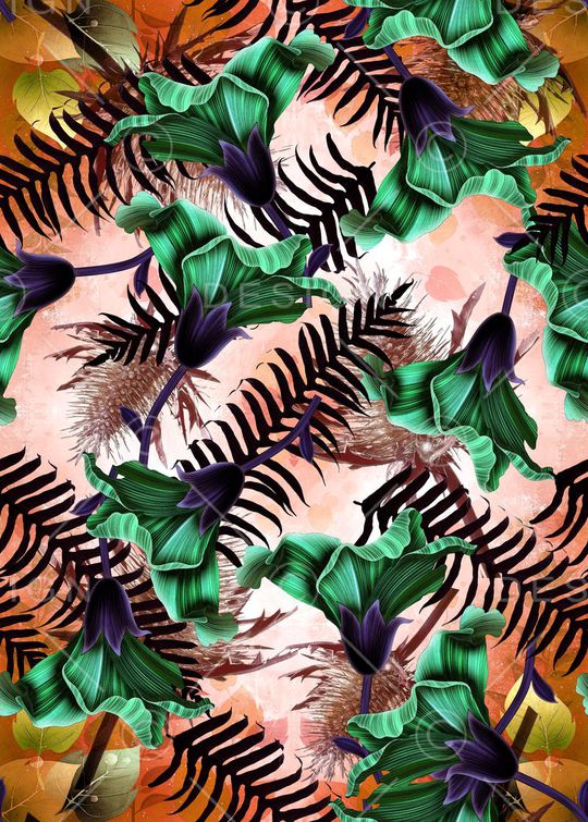 花卉印花华亿平台图片