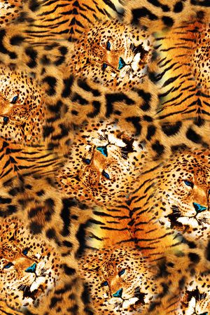 豹子 皮毛 纹路印花华亿平台图片