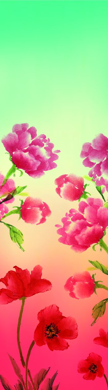 375432-长巾渐变花卉