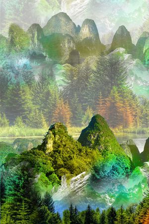 风景印花华亿平台图片