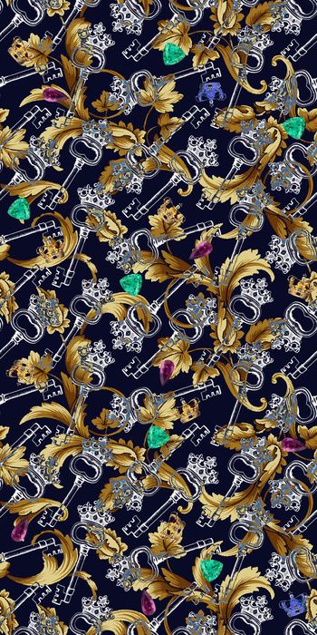 375520-钥匙珠宝欧式花纹皇冠组合