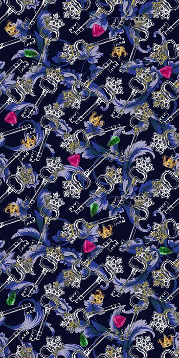 375521-钥匙珠宝欧式花纹皇冠组合