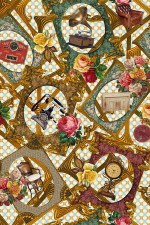 复古印花华亿平台图片