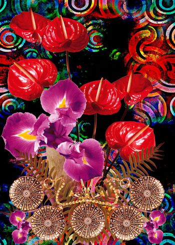 375708-油画风格花卉