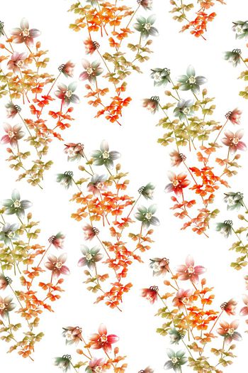 375755-清新田园风手绘小花卉白底森系女装花