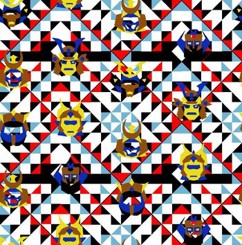 格型卡通印花华亿平台图片