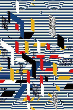 格型几何印花华亿平台图片