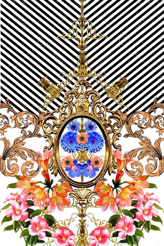 欧式花纹印花华亿平台图片