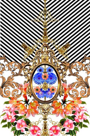 欧式花纹印花华亿平台图片