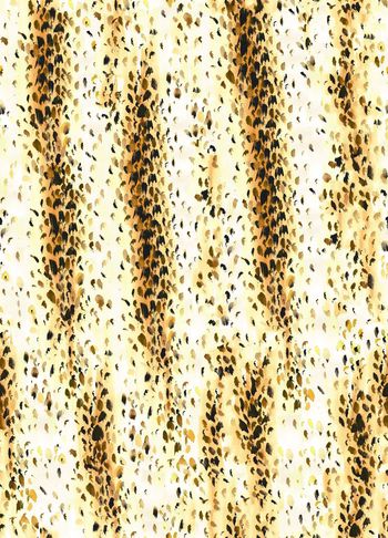 375777-HT笔触豹纹竖条纹豹纹男装女装衬衣