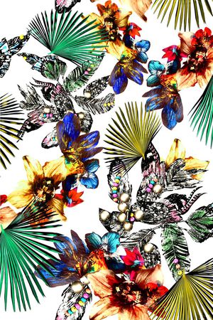 抽象花印花华亿平台图片