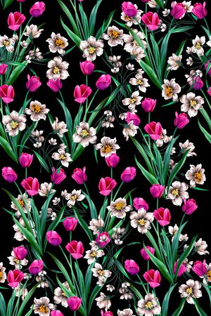 花卉印花华亿平台图片