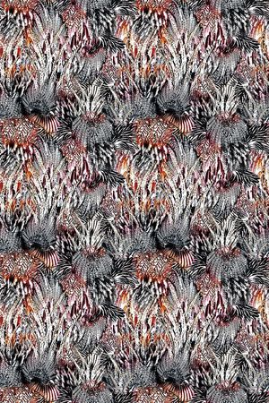 抽象羽毛印花华亿平台图片