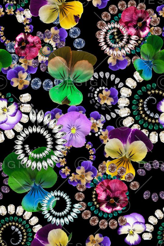 数码 珠宝 花卉印花华亿平台图片