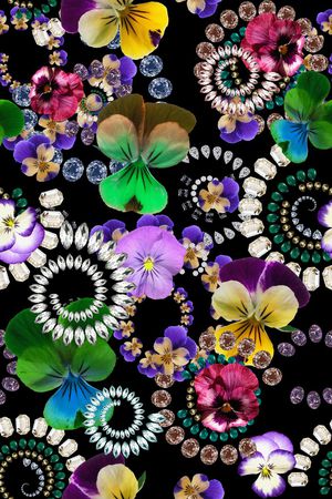 数码 珠宝 花卉印花华亿平台图片