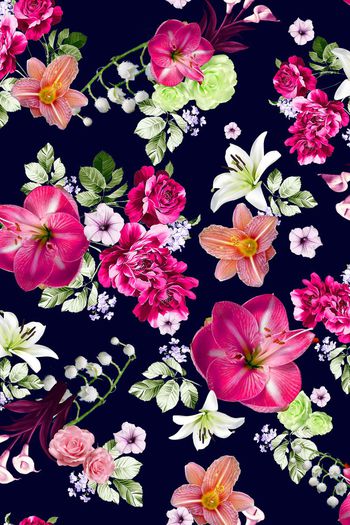 376142-时尚璀璨大朵手绘