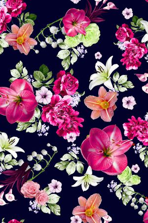 花卉印花华亿平台图片