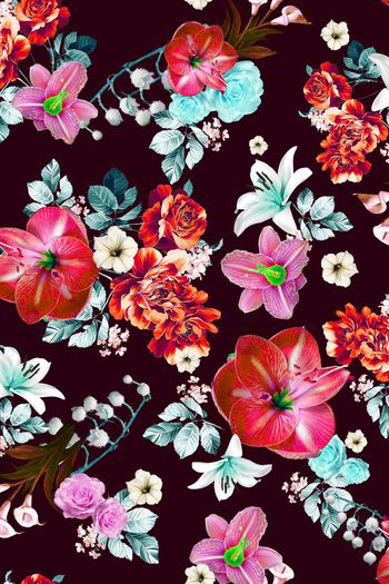 376145-时尚璀璨大朵手绘