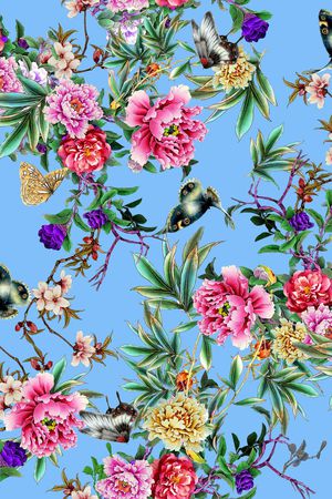 花卉印花华亿平台图片