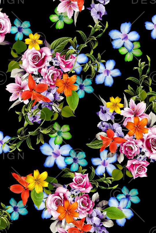 花卉印花华亿平台图片