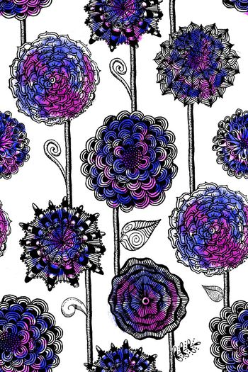 376238-手绘元素团花组合