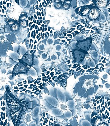 376316-蝴蝶豹纹花卉