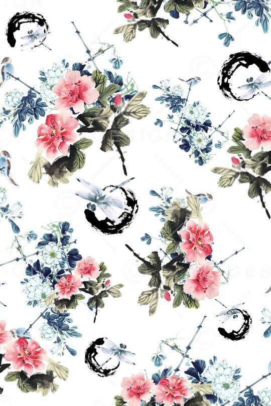 中国风印花华亿平台图片