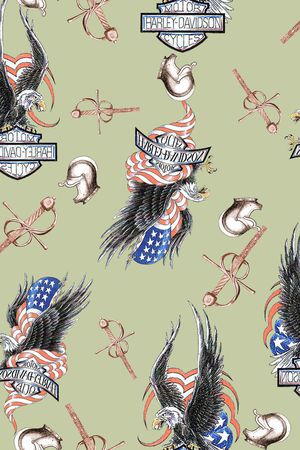 手绘动物印花华亿平台图片