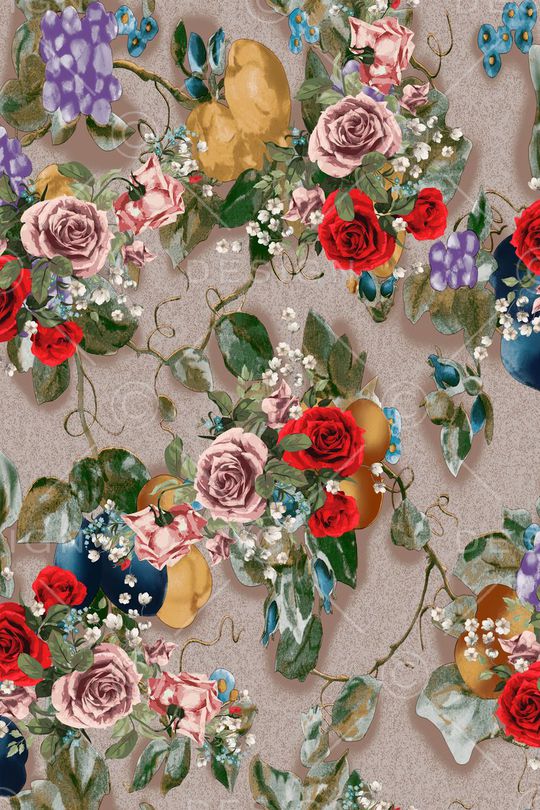 花卉印花华亿平台图片