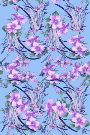 花卉印花华亿平台图片