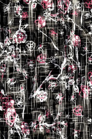 抽象 花 男装印花华亿平台图片